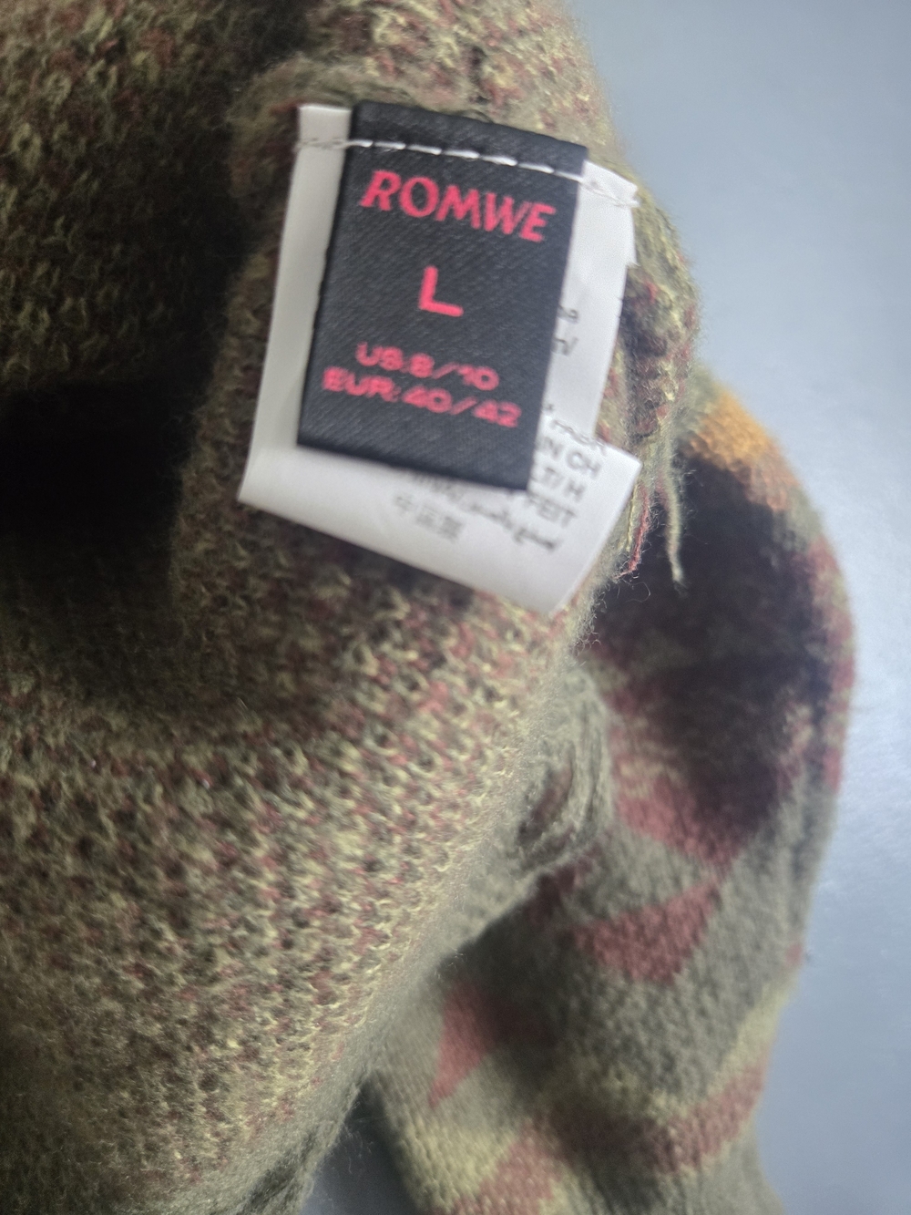 Romwe Fairycore Distressed Hem Cardigan Sweater Large - Picture 2 of 6